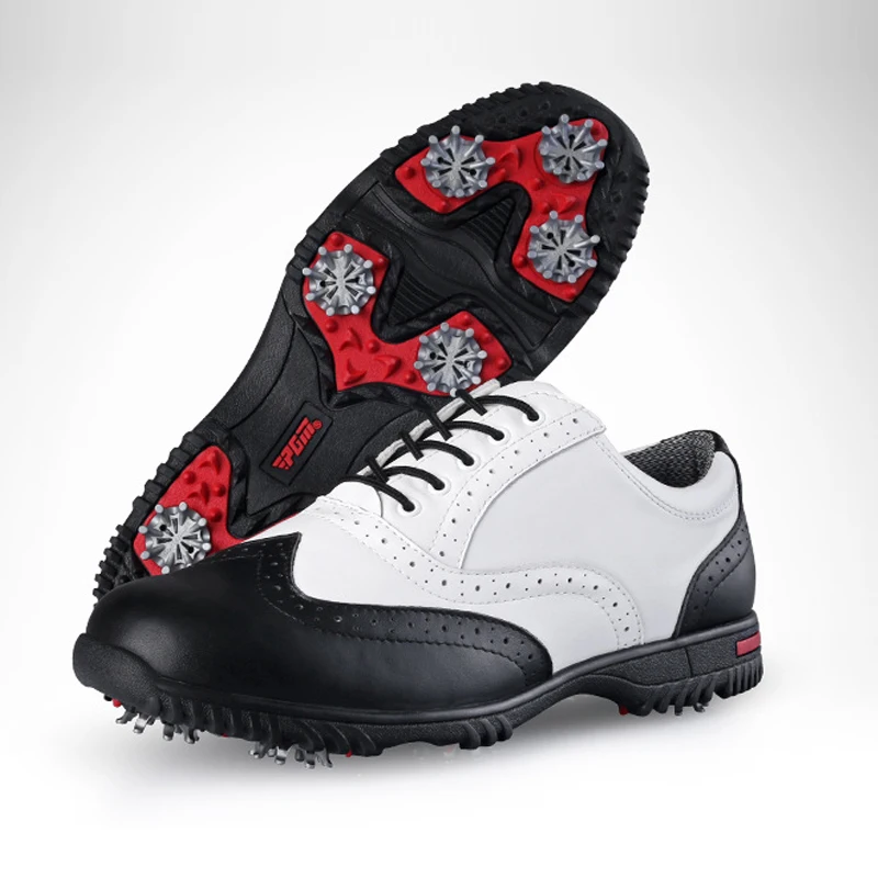 PGM Top Quality Men Golf Shoes Genuine Leather Men Sneakers Spike For