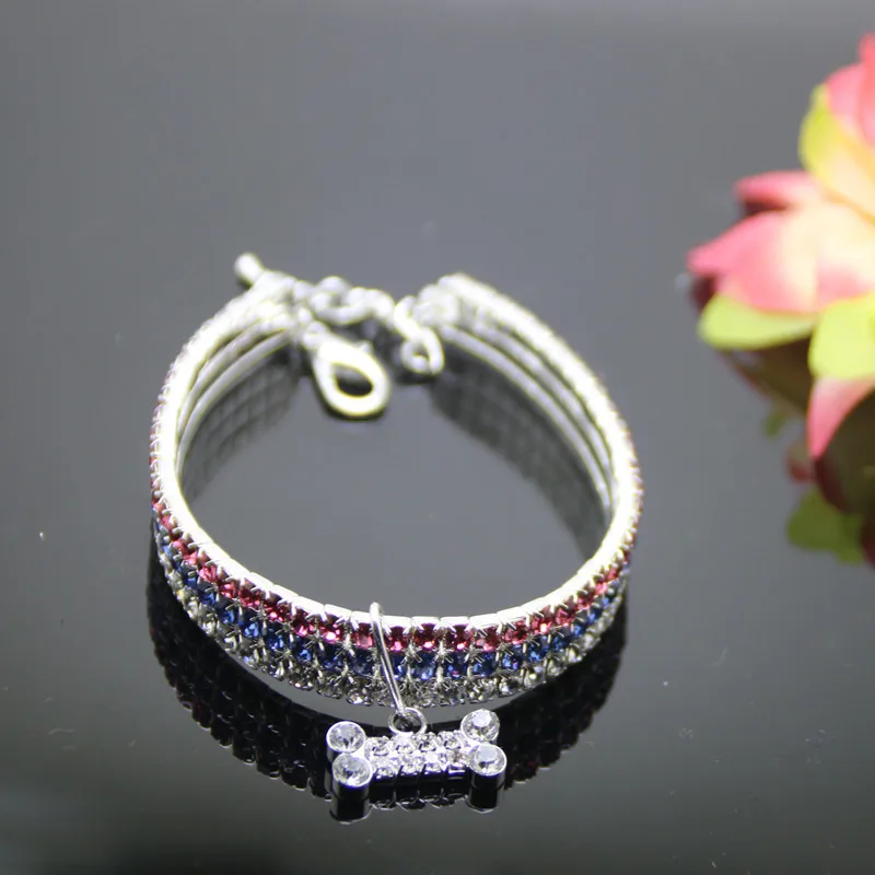 

Cat Dog Collar Baby Puppies Dog Safety Elastic Adjustable With Diamante Rhinestone Material Necklace Dog Accessories