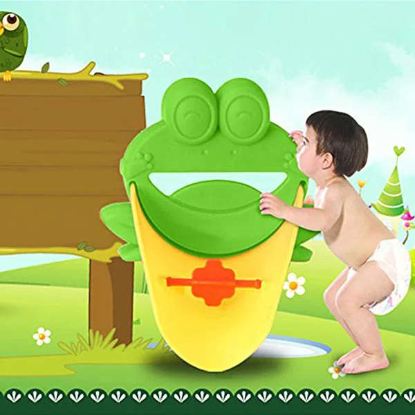 SDFC-милый удлинитель для детей детские руки мыть ванной мультфильм лягушка дизайн (зеленый)