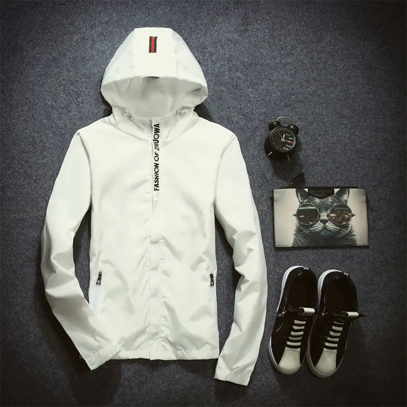 New Arrival Autumn Hooded Jacket Men High quality mens coat Fashion Aviator Thin coat clothing Plus Size M-3XL