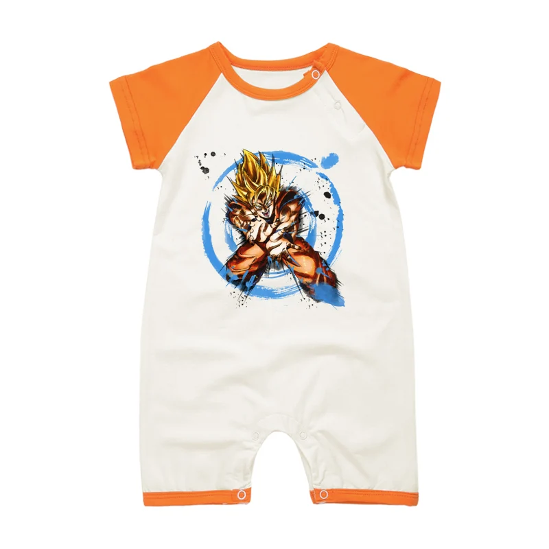 Летняя одежда для малышей с короткими рукавами; комбинезон с рисунком дракона; комплект одежды для маленьких мальчиков; хлопковая верхняя одежда с круглым вырезом для новорожденных; комбинезоны - Цвет: 1700