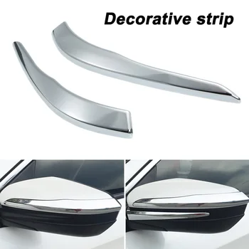 

1pair Car Rear View Side Door Mirror Pillar Trim Cover Decorative Strip for Honda Civic 2016–2018 Car Styling