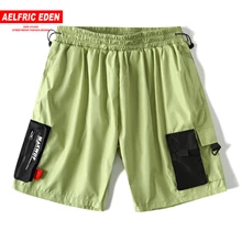 Aelfric Eden мульти карманы, набедренный хоп карго шорты мужские Harajuku уличная мода по колено майка для скейтбординга шаровары пот короткие