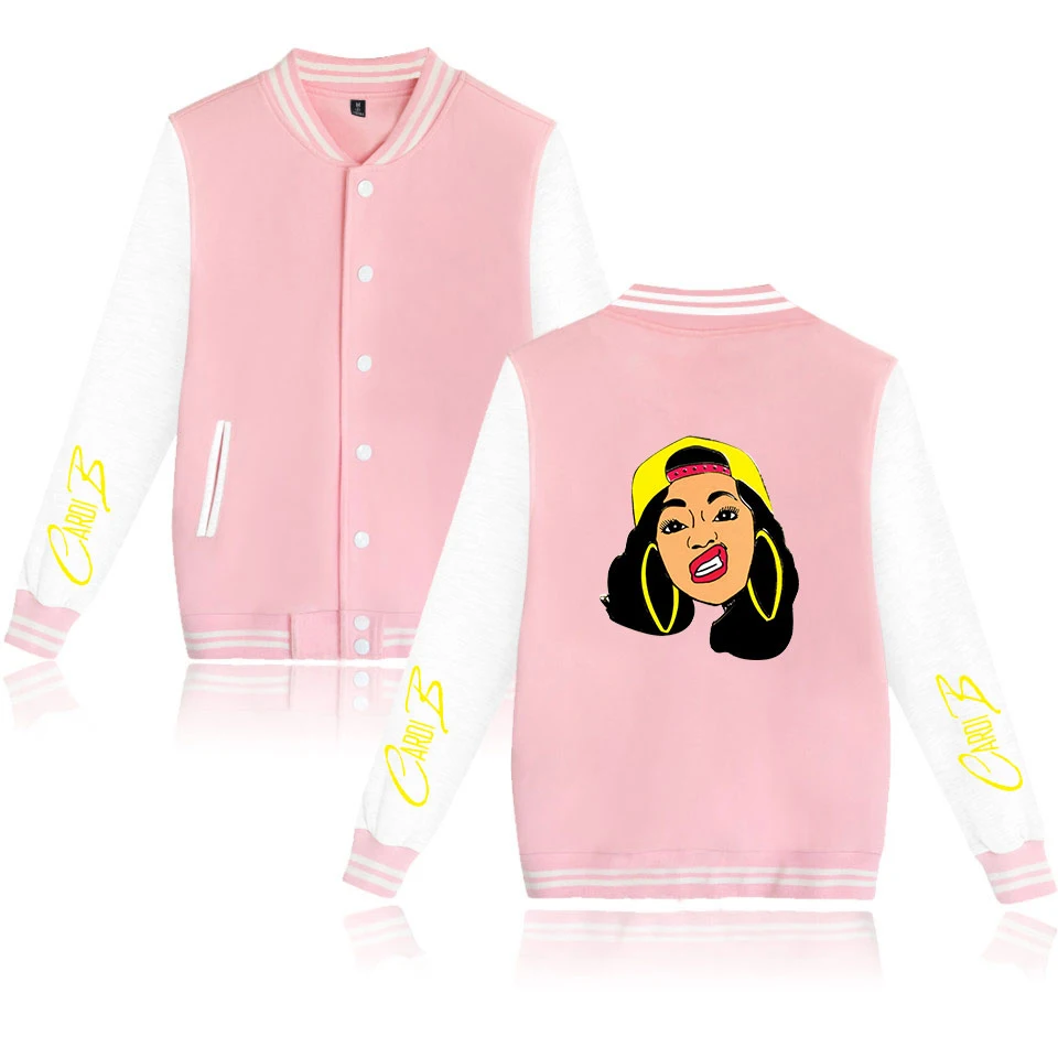 

Print CARD I.B 3D New Hot Baseball Jackets Women Men Casual Jackets Sweatshirts CARDI.B Jacket womens/girls pink jacket Outwear
