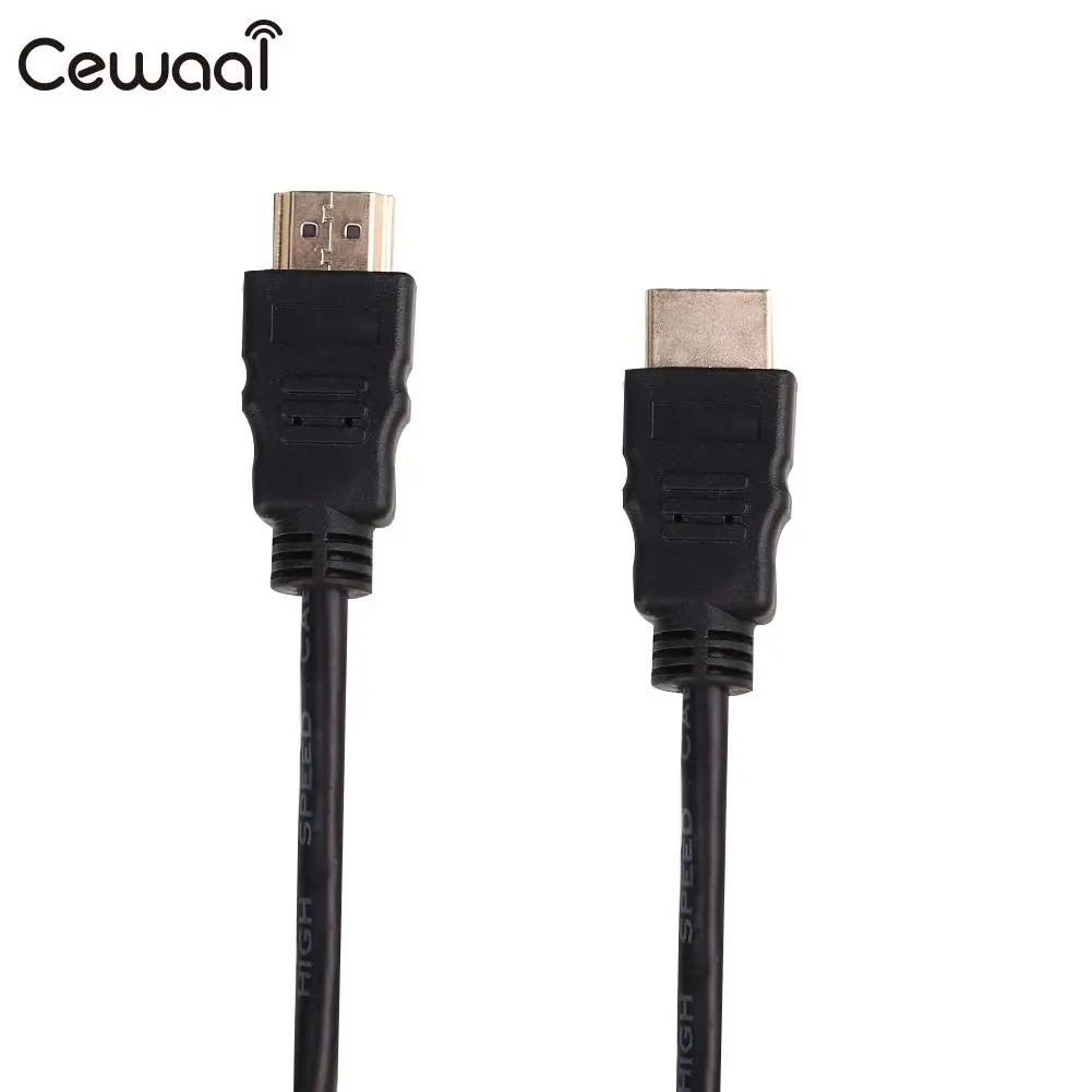 HDMI Cable Braided HD 1080P 3D V1.4 HDTV Chrome TV Projector Version Black
