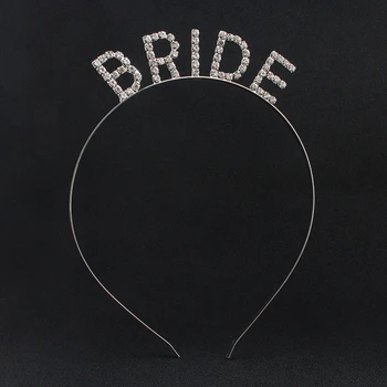 

MrY Bridal Headband Tiara with Sparkling Rhinestone BRIDE Elegant Crown