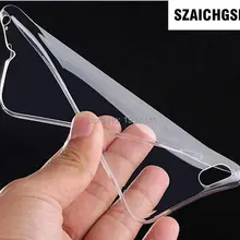 Szaichgsi ультра-тонкой прозрачной силиконовой ТПУ мягкий чехол для iphone6 plus/6S плюс Мобильный телефон случаях 100 шт./лот