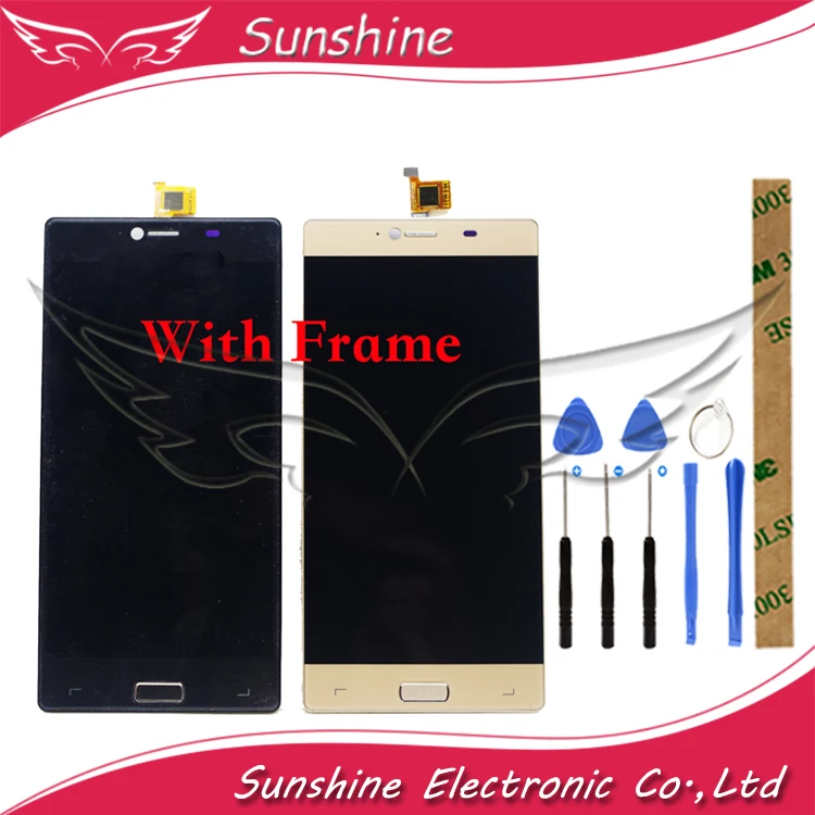 

100% Tested LCD Display For Elephone M2 LCD Display Screen with Touch Sensor Assembly With Frame