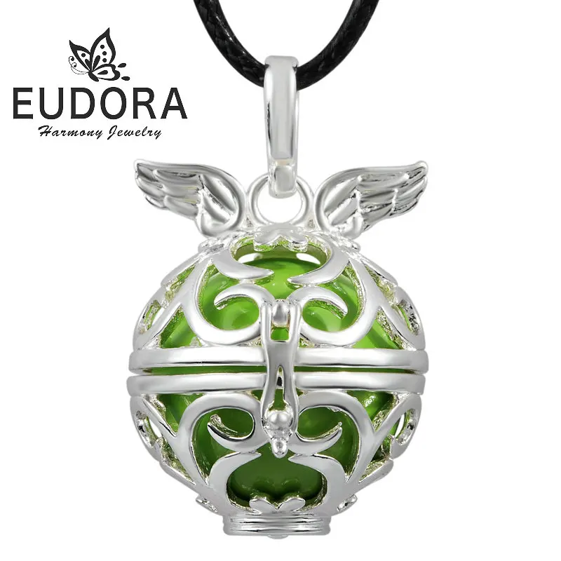 

EUDORA Pendant Necklace Collar with 20MM Chime Ball and 45" Necklace Collier Femme for Pregnant Women Gift Mexcian Ball Jewelry