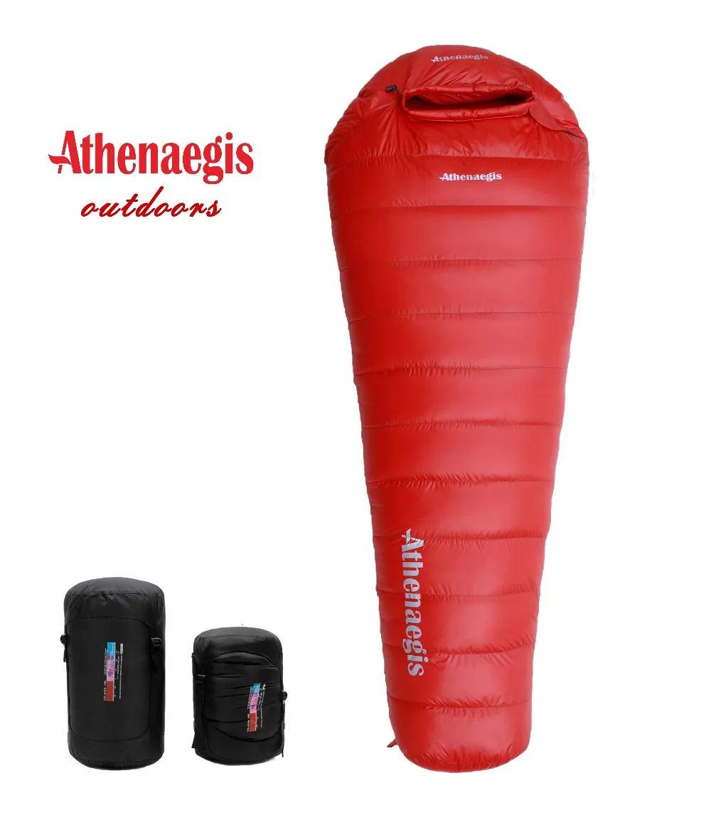 Goede Athenaegis Ultralight Comfortabele Waterdichte 1200G Wit Ganzendons Vulling Kan Worden Gesplitst Winter Slaapzak