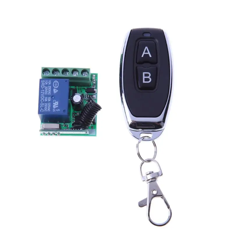 

DC 12V 1 Channel Remote Control Motor Switch Wireless Curtain Switch 2 Button Remote Control for Home Light/Door/Access Control