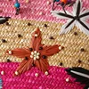 New Bohemian hand-embroidered starfish straw bag beaded woven handbag shoulder bag ► Photo 3/6