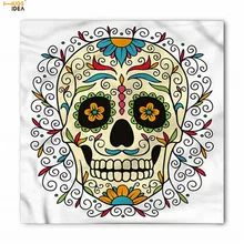 HUGSIDEA панк череп 3D платок с принтом Модные женские и мужские головные повязки шеи шарф браслет носовые платки квадратный карман полотенце