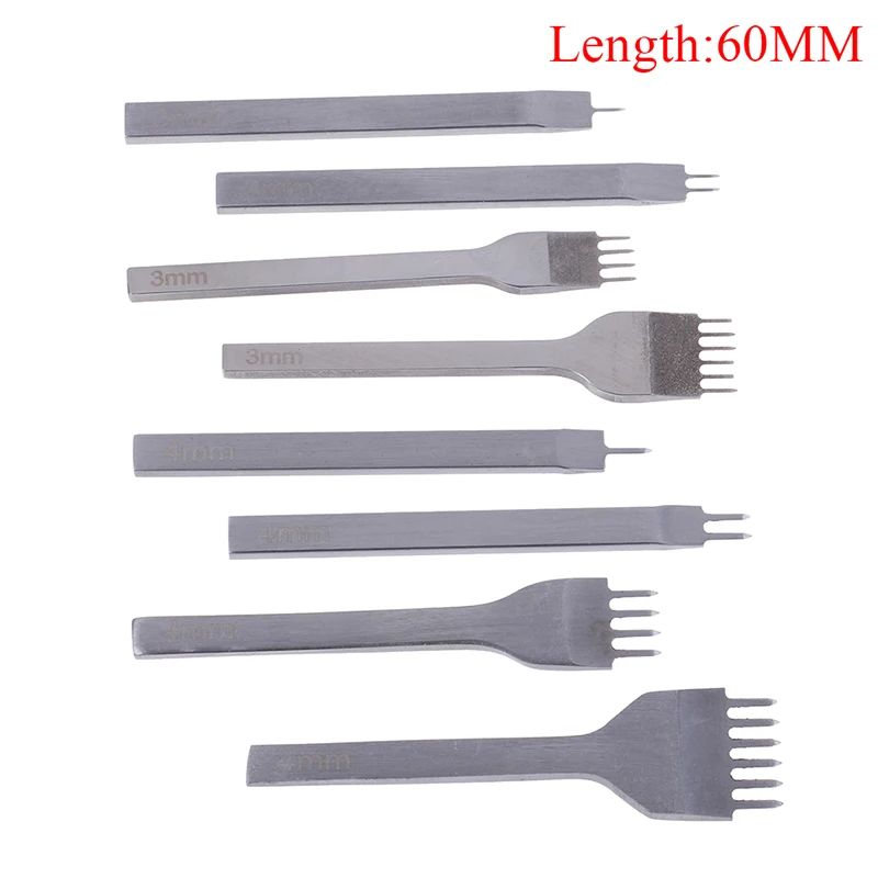 

1Pcs/lot DIY Leathercraft Tools 3mm 4mm Leather Hole Punches Stitching Punch Tool 1 ,2 ,4 ,6 Hole Prong Tools For Leather Belt