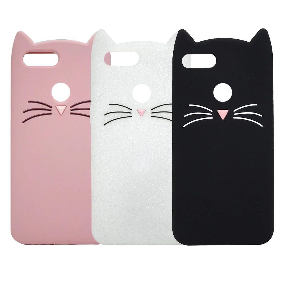 Phone Case for Huawei nova 2 Cover Cute Soft Silicone 3D Cartoon Beard Cat huawei 5.0&quot Coque Funda |