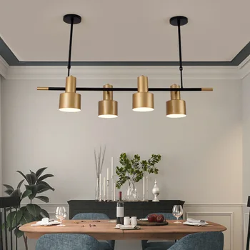 

Nordic fashion creative bar lamps simple table light post modern restaurant LED pendant lighting Golden hanging light E27