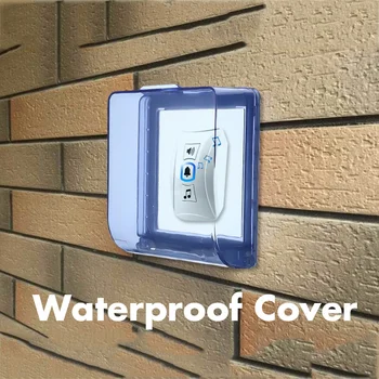 

Waterproof Cover For Wireless Doorbell Smart Door Bell Ring Chime Button Transmitter Launchers Double-sided Tape