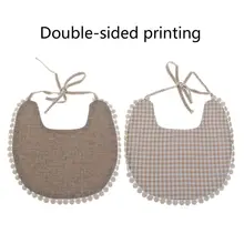 Нагрудники для новорожденных мальчиков и девочек, Слюнявчик с кисточками, двусторонний цветочный принт, бандана для девочек и мальчиков