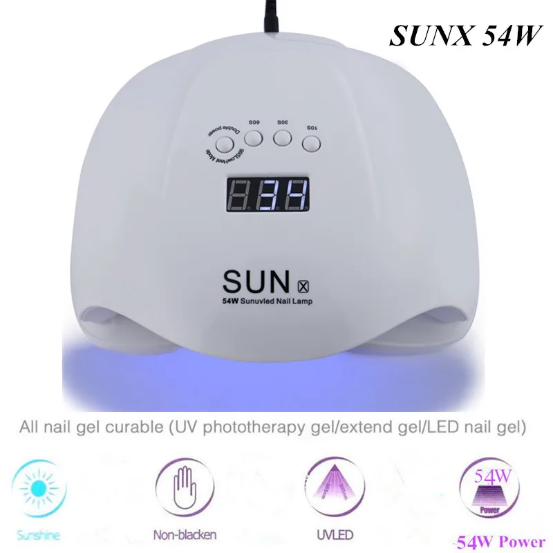 Сушилка для ногтей TFSCLOIN SUNX 48 Вт/54 Вт УФ лампа двойная мощность портативная машина