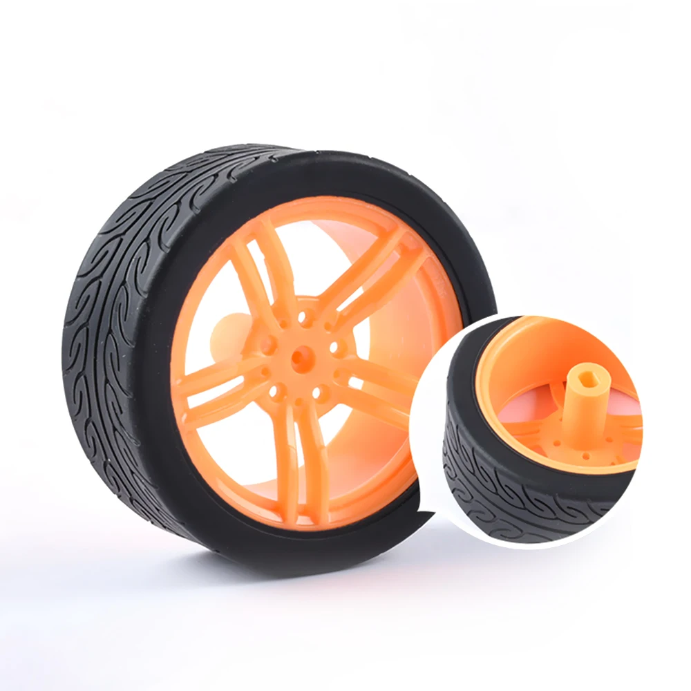 

1 Pcs Wheel Toy DIY Toy Mini Intelligent Car Robot Vehicles Rubber Cover Plastic Wheel Tire One Size RC Vehicle Part&Accessories
