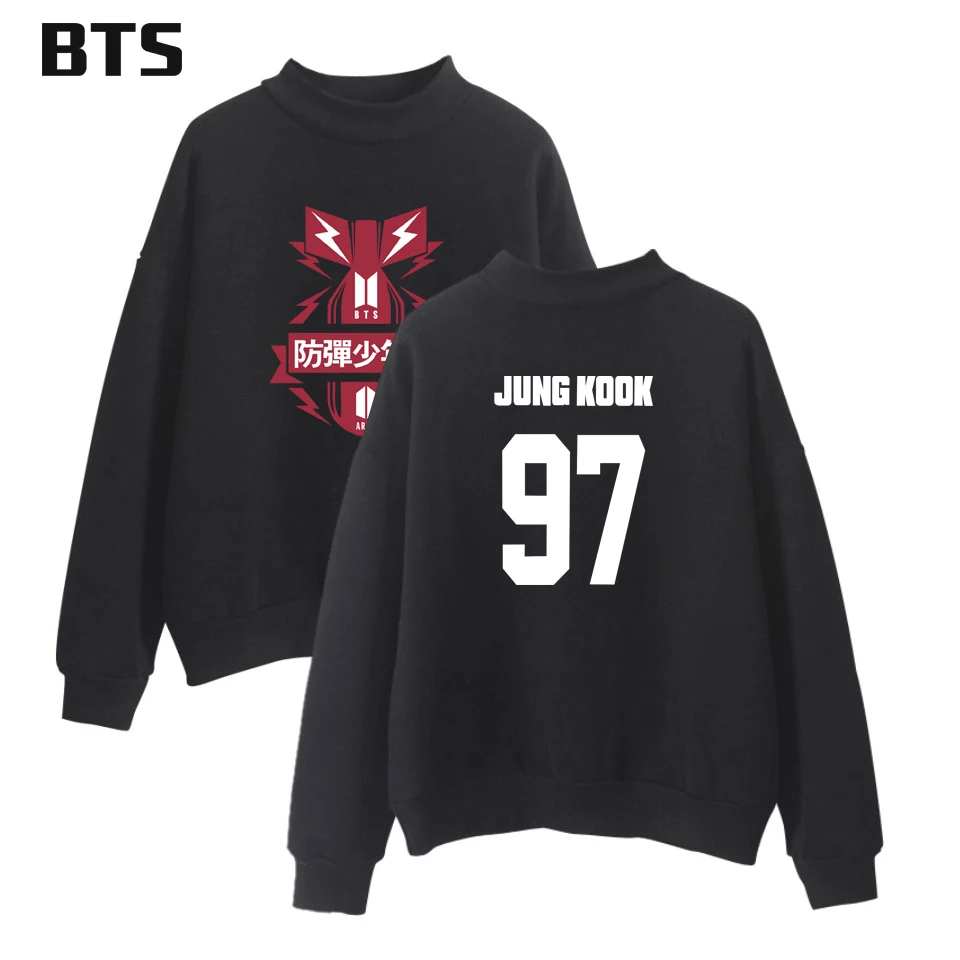 БТС bangtan Обувь для мальчиков Для женщин Толстовки кофты Kawaii СУГА JUNGKOOK Harajuku мода Водолазка Корейская толстовка Для женщин 4XL