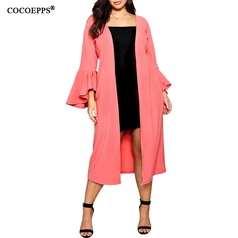 

4XL 5XL Autumn Plus size Women Long Coats Fashion Winter Slim Large size Long Cardigan Jacket Big Size Casual Wrap Coats Outwear