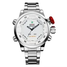 WEIDE Топ Люксовый Бренд Мужчины Бизнес Часы многофункциональный Будильник СВЕТОДИОДНЫЕ Часы Спорт Дайвинг Кварцевые Наручные Часы Двойной Часовой пояс