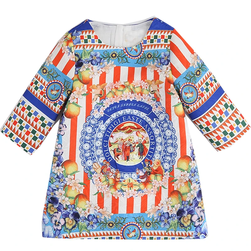 

Toddler Christmas Dress for Girls 2018 Long Sleeve Kids Floral Dress Patterns Print Girl Winter Princess Dress Girls Costumes