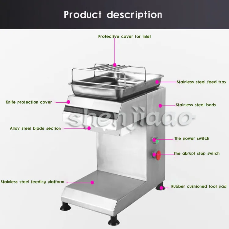 Мясорубка электрическая машинка для стрижки домашней кухни из нержавеющей стали автоматическая профессиональная машина для резки мяса 2-25