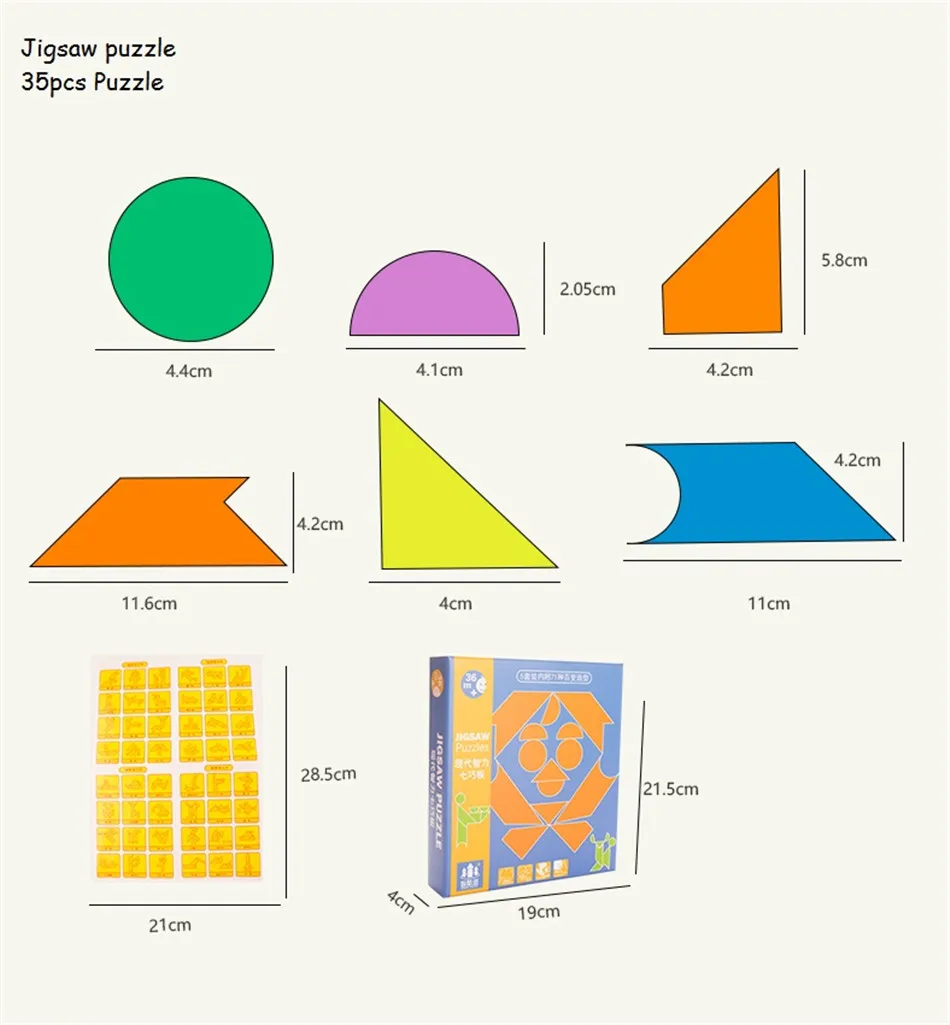 Sukitoy Монтессори головоломка Танграм 3D Puzzle Набор Игрушечные лошадки животного для детей деревянные детей с аутизмом Brinquedos хороший подарок