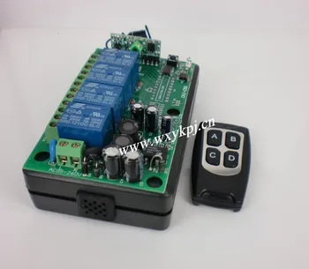 

85V~250V 10A 4CH Channel RF Wireless Remote Control System Receiver & Transmitter light switch AK 315mhz water pump