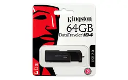 Kingston technology DataTraveler 104, 64 ГБ, 2,0, разъем usb type-A, колпачок, 11 г, черный