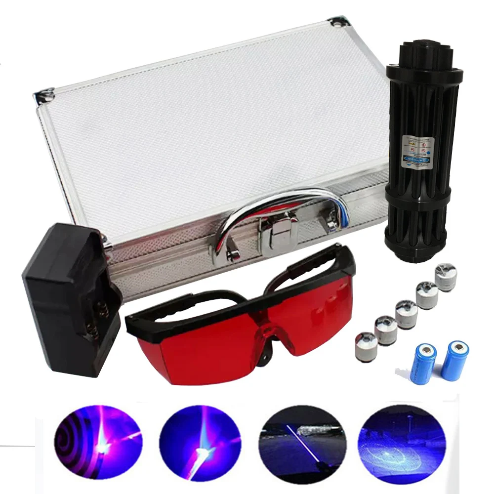 

Most Powerful Burning Laser Pointers Torch 450nm 10000m Focusable Blue Laser sight Flashlight burn match candle lit cigarette