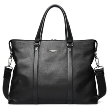 Genuine Leather Men Bags Fashion Messenger Bag Man Leather Laptop Briefcase Men’s Travel Bag Crossbody Shoulder Large Handbag