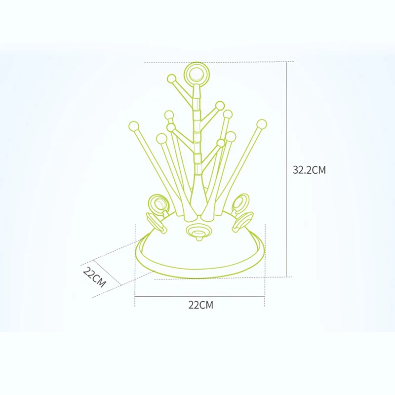 Сушилка для одежды для детской бутылочки, держатели чашек в форме милого дерева, полка для кормления младенцев, съемная легкая чистая