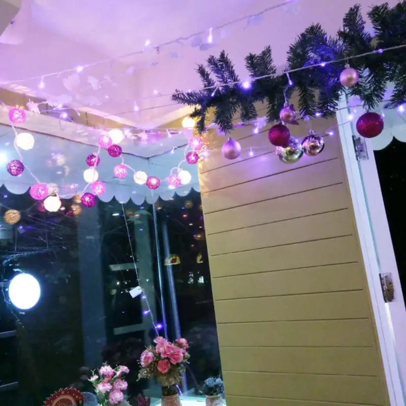 

2M 20 light emitting diodes Colored cotton battery bulbs Battery powered LED strings Lighting Party Wedding lighting decoration