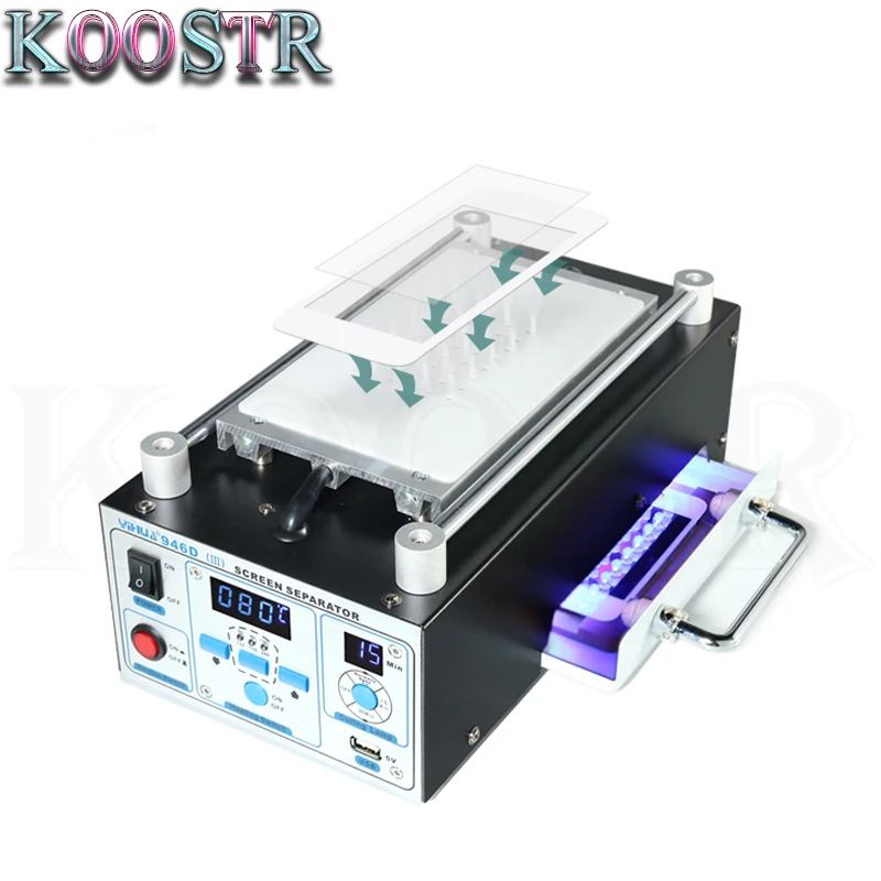 

YIHUA 946D-III LCD separator built-in strong suction vacuum pump separator phone glass split screen repair LCD separator machine