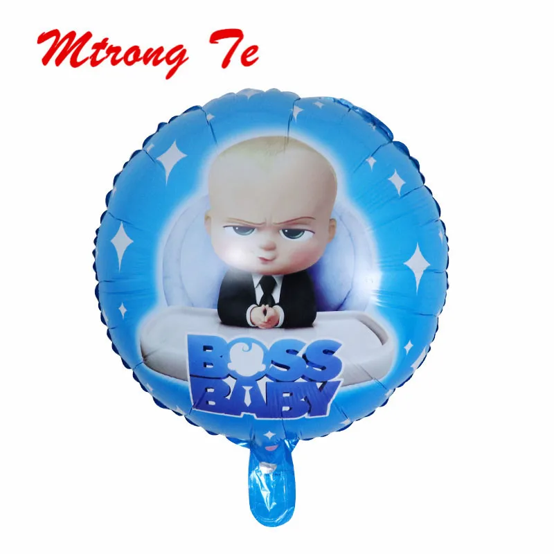 

10pcs 18inch Round Baby boss Birthday Party Theme Foil Helium Balloons Kids Birthday Party Decorations Supplies Air Globos Ball