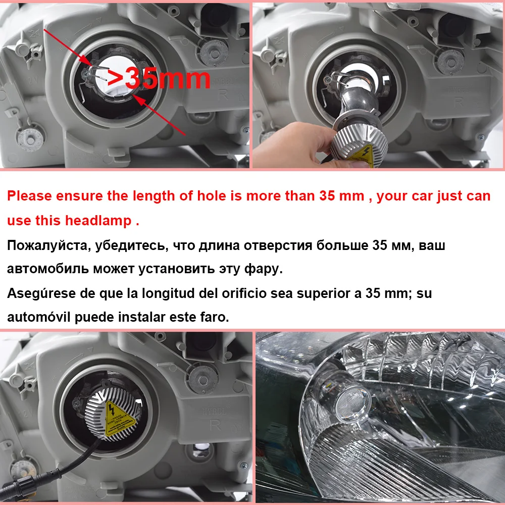 Автомобильные светодиодные лампы YHKOMS H4 для фар ближнего/дальнего света 50 Вт 6500 лм