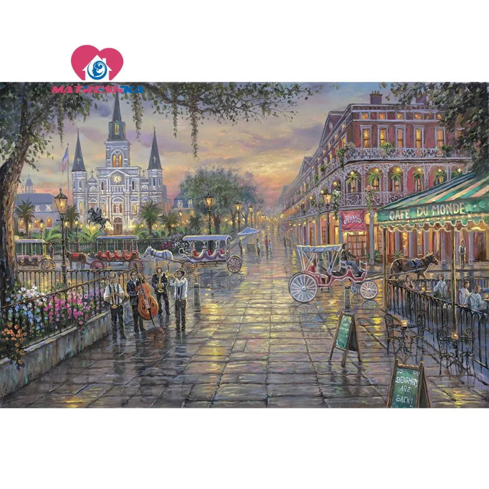 

Diamond embroidery full square rhinestones landscape city 5d diy diamond painting Cross-stitch kits Mosaic drawings Hobby crafts