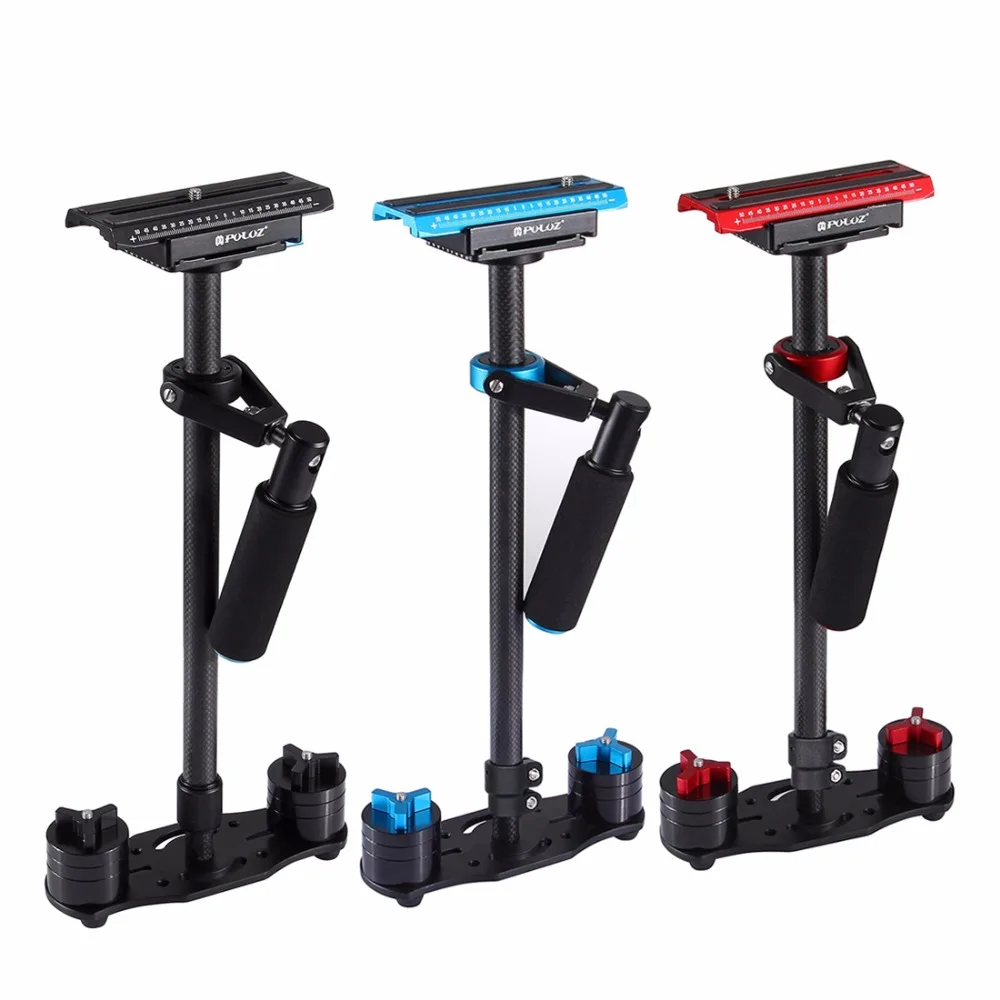 

PULUZ S60T 38.5-61cm Carbon Fibre Handheld Stabilizer Steadicam for DSLR & DV Digital Video & Cameras, Capacity Range 0.5-3kg