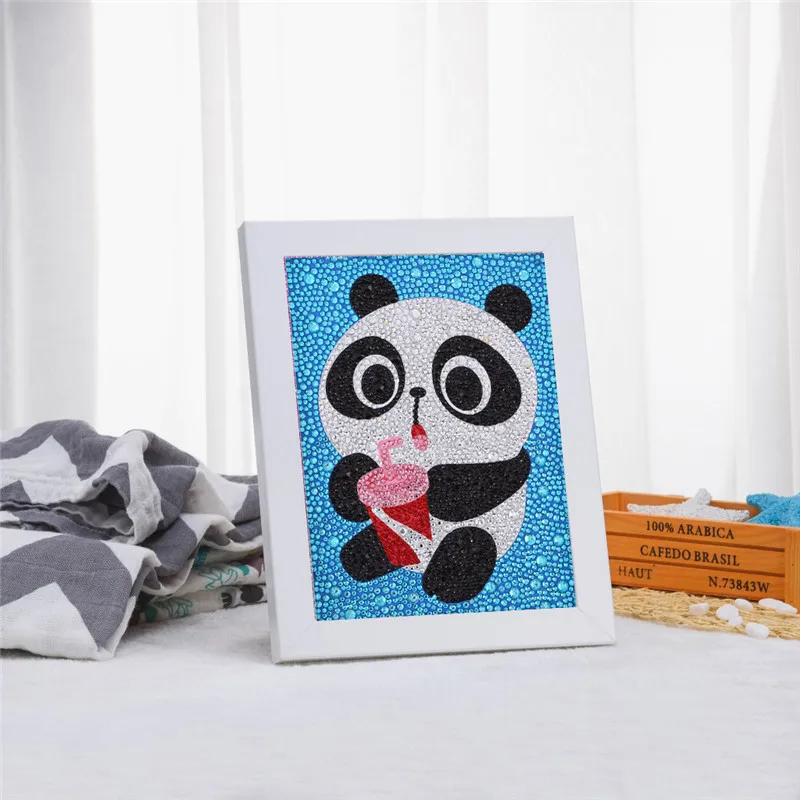 

caroon Full special shaped Drill 5D DIY Diamond Painting "Drink cola panda" Embroidery Cross Stitch kids toys room Decor animal