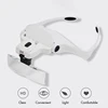 Lupa de diadema ajustable para lectura de personas mayores, gafas con 2 Led, 1.0X 1.5X 2.0X 2.5X 3.5X, 5 lentes, lupa ► Foto 1/6