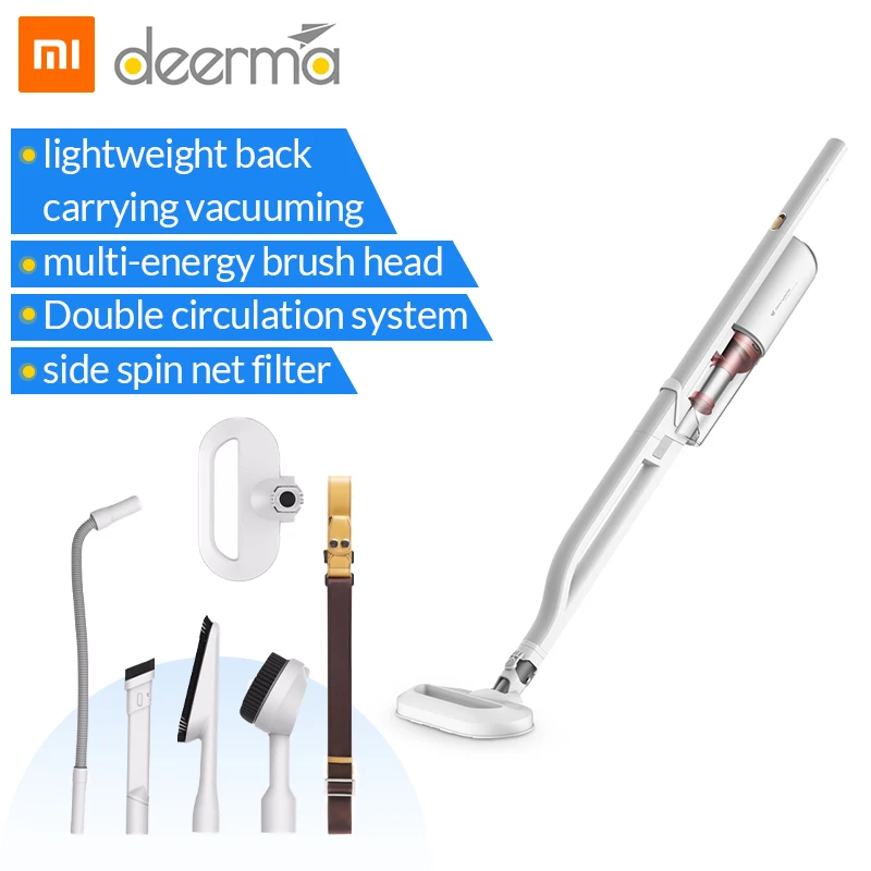 

Xiaomi Mijia Deerma Handheld Vacuum Cleaner Multifunctional DX800 Shoulder-style Portable Aspirador 4 Nozzle Kit Mihome