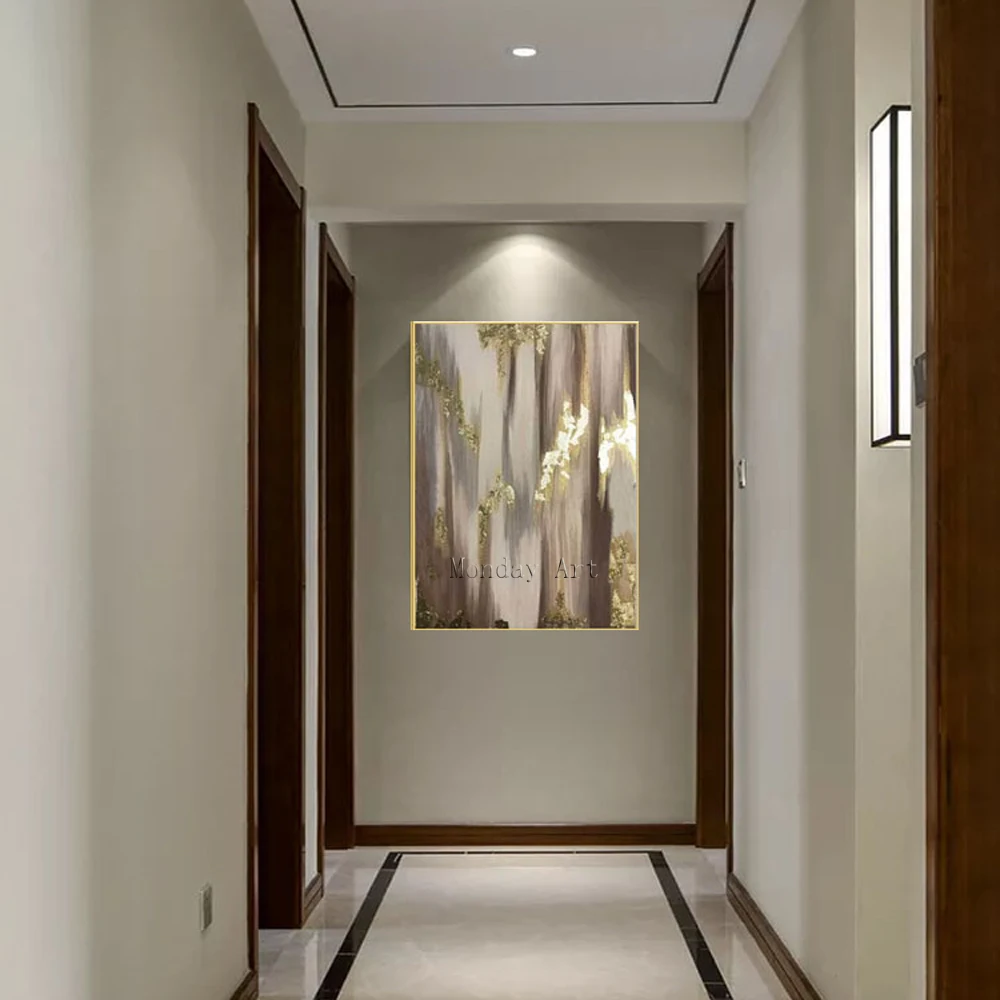 Excellent-Artist-100-Hand-painted-Abstract-modern-Golden-Oil-Painting-on-Canvas-Luxury-Gold-Foil-Abstract (6)