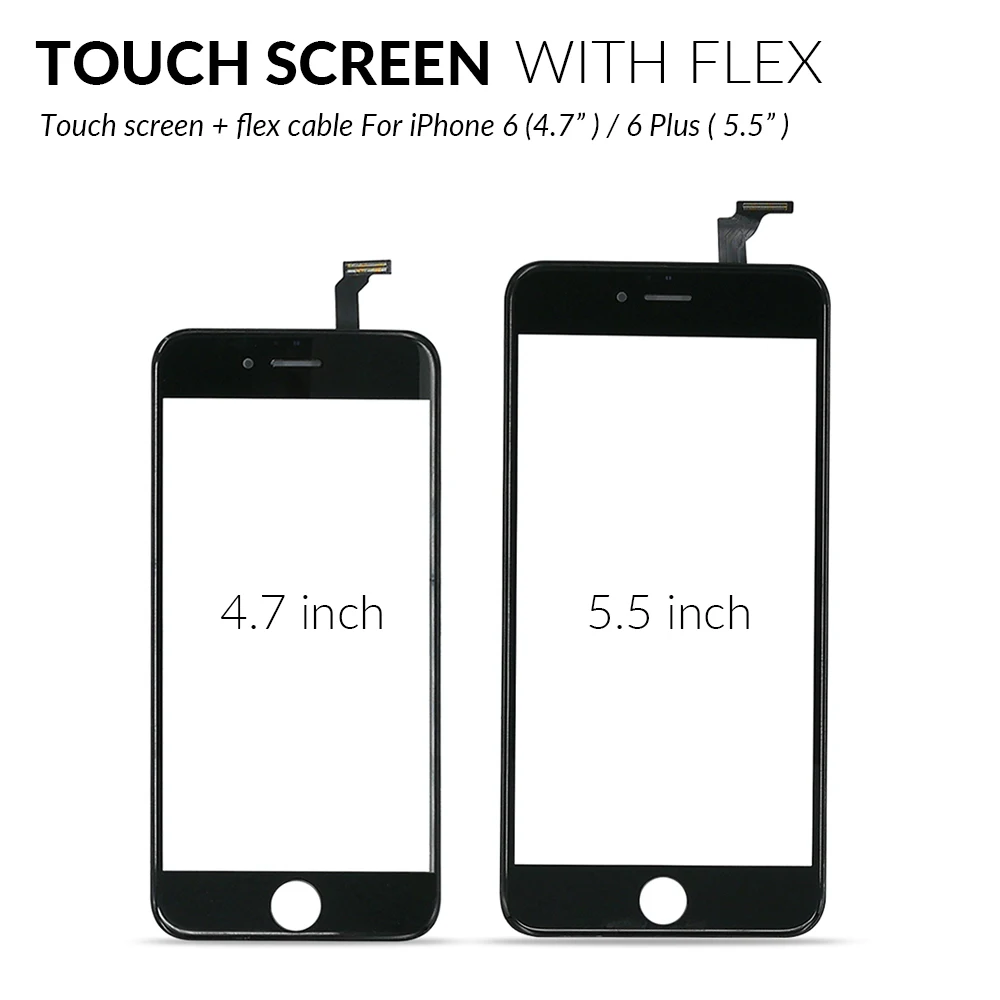 Класс AAA 4,7 дюймов Переднее стекло для iPhone 6 сенсорный экран дигитайзер панель Замена объектива внешнее стекло для iPhone 6 Plus 5,5 дюймов