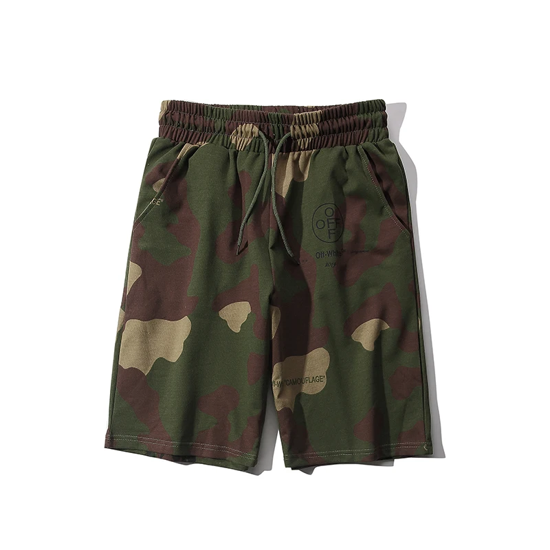 

Camouflage "99" 19SS Off-White OW Men/Women summer Couple Lovers models Fashion Cotton Casual Loose shorts short pants