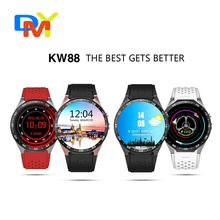 Kingwear kw88 android 5.1 1,39 zoll amoled bildschirm 3g smartwatch telefon mtk6580 quad core 1,39 ghz gps schwerkraft-sensor schrittzähler