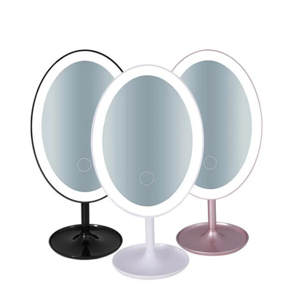  Tricolor Light Adjustable Light and Rechargeable LED Light Makeup Mirror Vanity Lamp Cosmetic Mirro