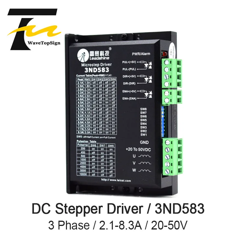 3 фазный цифровой Драйвер шагового двигателя Leadshine 3ND583 VDC20 50V используется для ЧПУ
